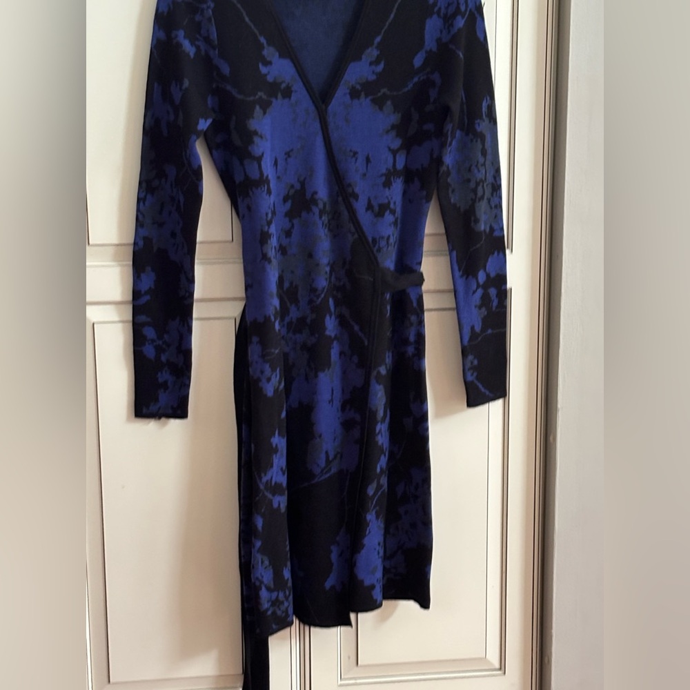 Diane Von Furstenberg Leandra Wool Wrap Dress- size P